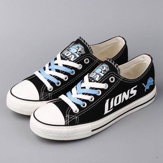 Detroit Lions Shoes Letter Glow In The Dark Shoes Cheap Laces Custom