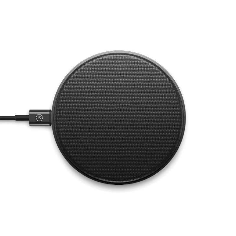 MC100 Wireless Charge Pad (Gunmetal Aluminum / Black Coated Canvas)