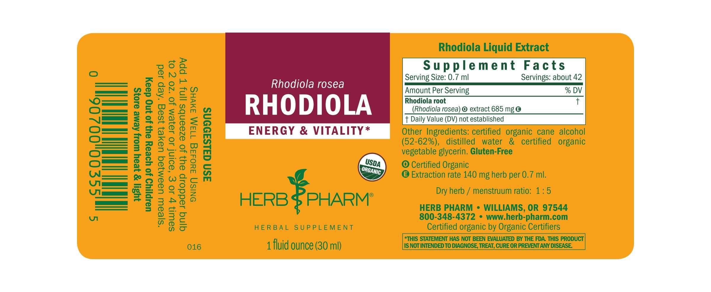 Herb Pharm , Rhodiola 8 oz