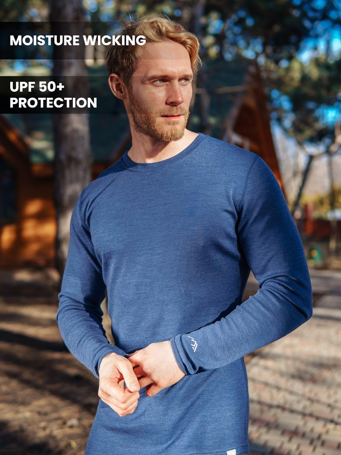 Merino.tech Merino Wool Base Layer - Mens 100% Merino Wool Long Sleeve Thermal Shirts Heavyweight, Midweight, Lite with Socks