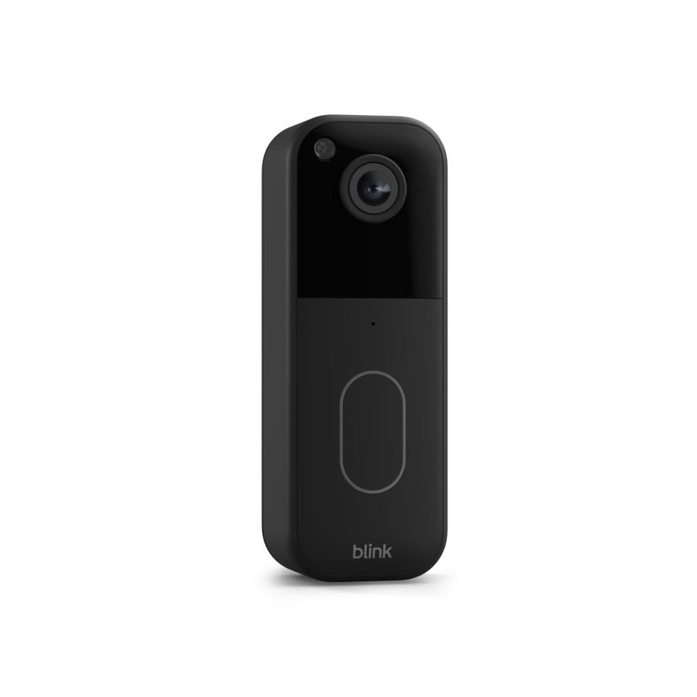 Blink Video Doorbell (newest model) – Head-to-toe HD view, two-year battery life, and edge AI processing. Required Sync Module not included – Add-On (Black)